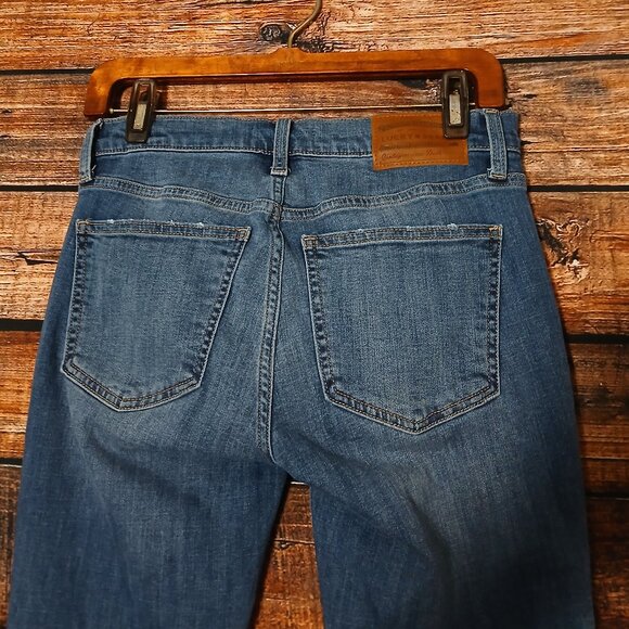 Lucky Brand Jeans 27 4 Ava Raw Hem Blue Denim Stretch - Picture 6 of 12